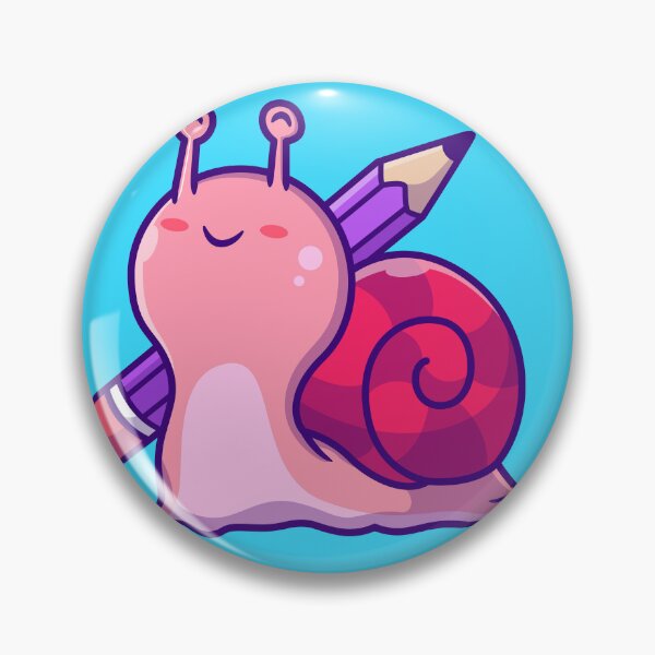 Item preview, Cute Snail Holding Pencil Cartoon Vector Icon designed and sold by hjian8219.
