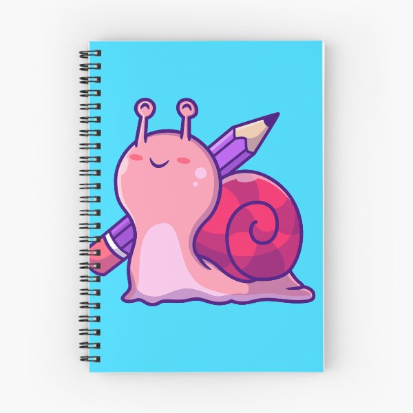 Item preview, Cute Snail Holding Pencil Cartoon Vector Icon designed and sold by hjian8219.