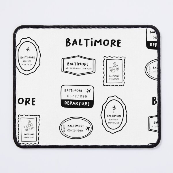 Item preview, Baltimore - Travel Stamp Collection | Minimalist Design | Black and White designed and sold by RM-Journey.
