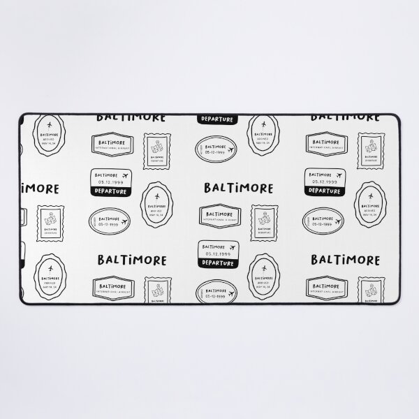 Item preview, Baltimore - Travel Stamp Collection | Minimalist Design | Black and White designed and sold by RM-Journey.