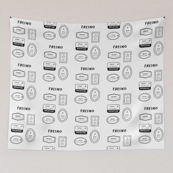 Item preview, Fresno - Travel Stamp Collection | Minimalist Design | Black and White designed and sold by RM-Journey.