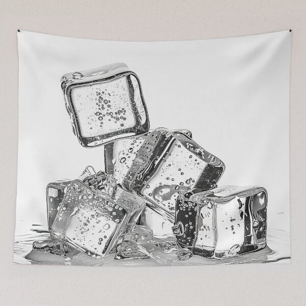 Item preview, Ice Cubes on White designed and sold by Elisabeth Lucas.