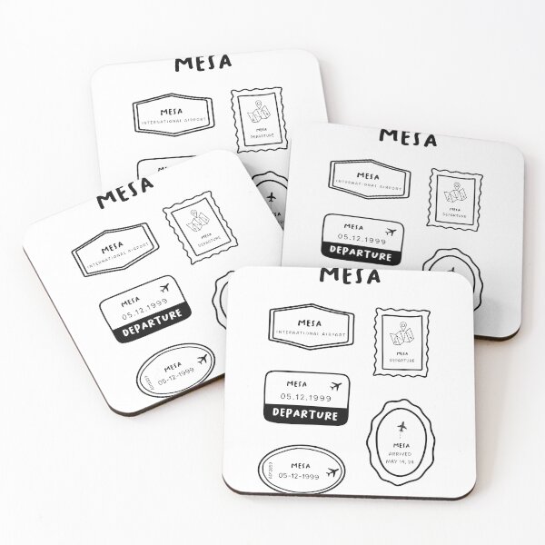Item preview, Mesa - Travel Stamp Collection | Minimalist Design | Black and White designed and sold by RM-Journey.