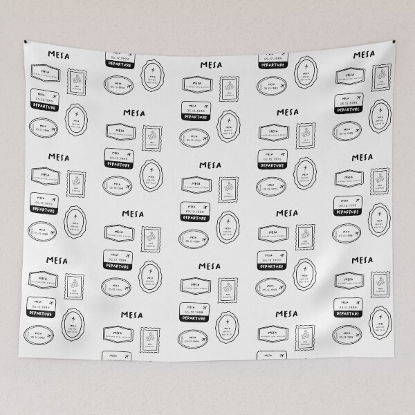 Item preview, Mesa - Travel Stamp Collection | Minimalist Design | Black and White designed and sold by RM-Journey.