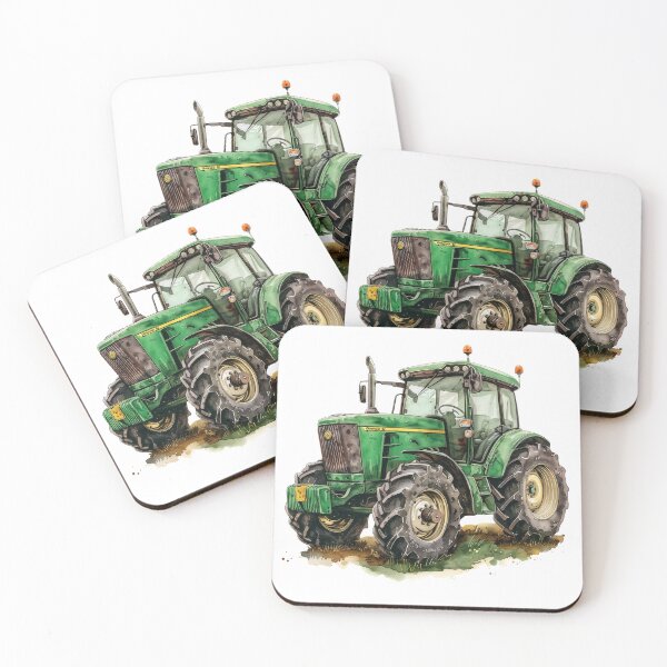 Item preview, green Farm Tractor designed and sold by PandaKunst.