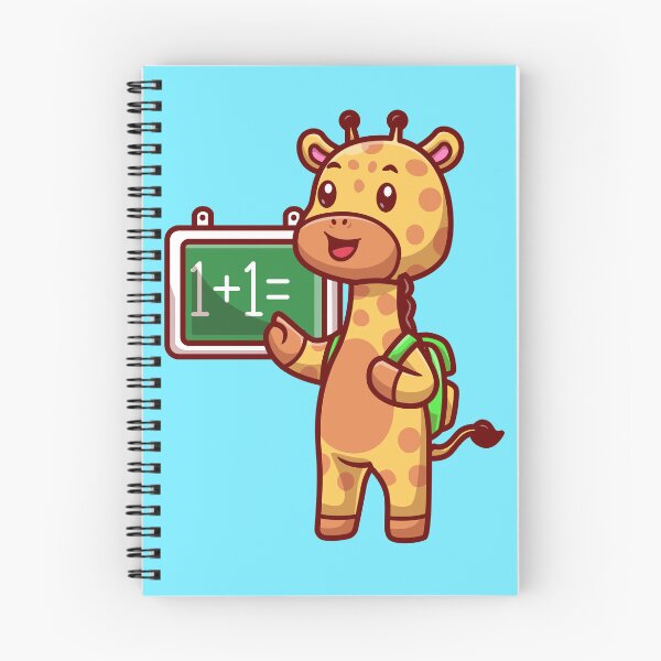 Item preview, Cute Giraffe Student with Chalkboard and Backpack Cartoon Vector Icon designed and sold by hjian8219.