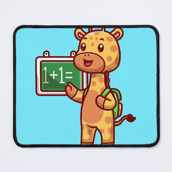Item preview, Cute Giraffe Student with Chalkboard and Backpack Cartoon Vector Icon designed and sold by hjian8219.