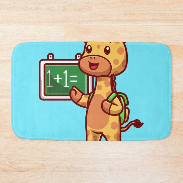 Item preview, Cute Giraffe Student with Chalkboard and Backpack Cartoon Vector Icon designed and sold by hjian8219.