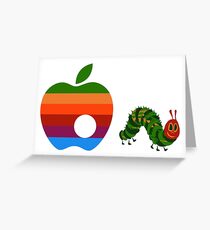 Very Hungry for Apple Greeting Card