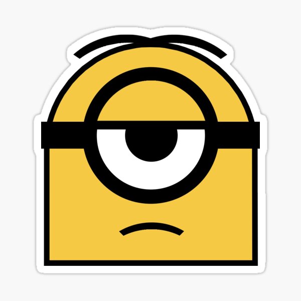 Item preview, Grumpy Minion designed and sold by choo.stickers.