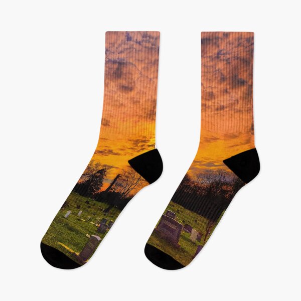 Item preview, Brilliant Glowing Cemetery Sunset designed and sold by TwistedP-Photos.