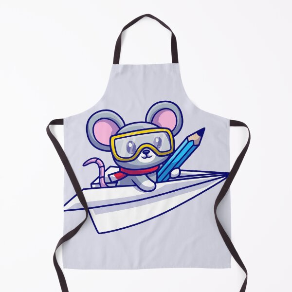 Item preview, Cute Mouse Riding Paper Plane with Pencil Cartoon Vector Icon   designed and sold by hjian8219.