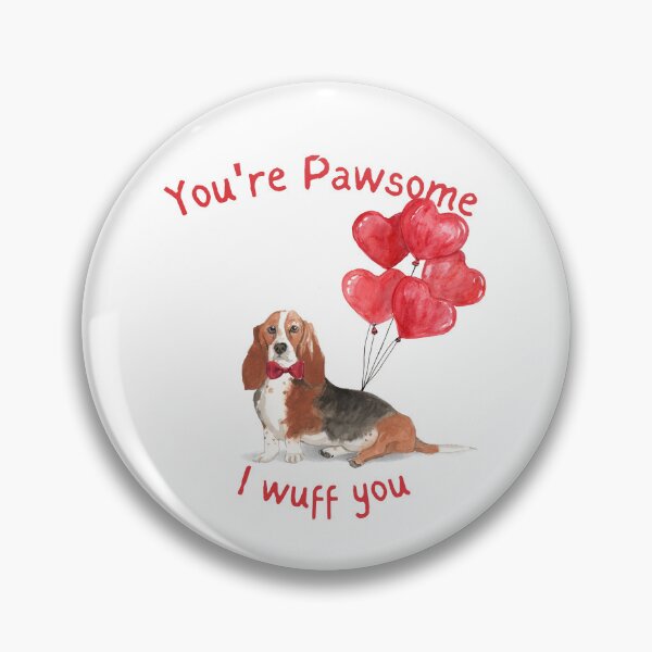 Item preview, Basset Hound Dog My Valentine  designed and sold by beastieboutique.