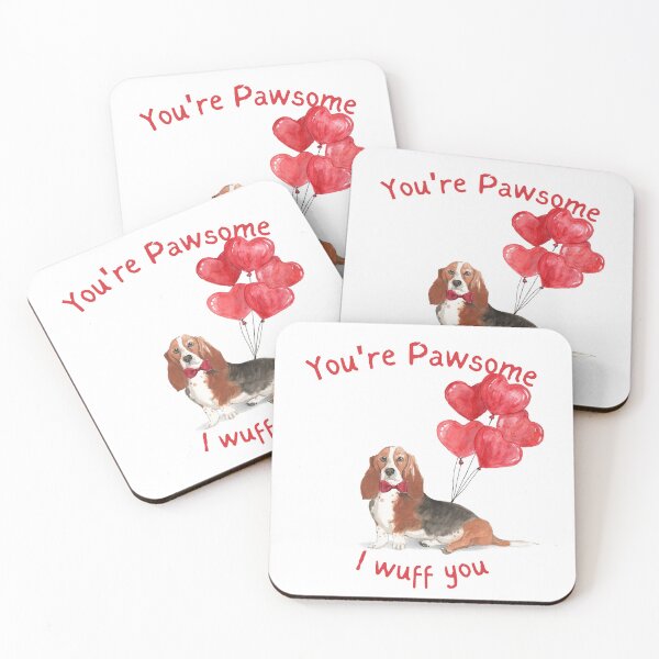 Item preview, Basset Hound Dog My Valentine  designed and sold by beastieboutique.