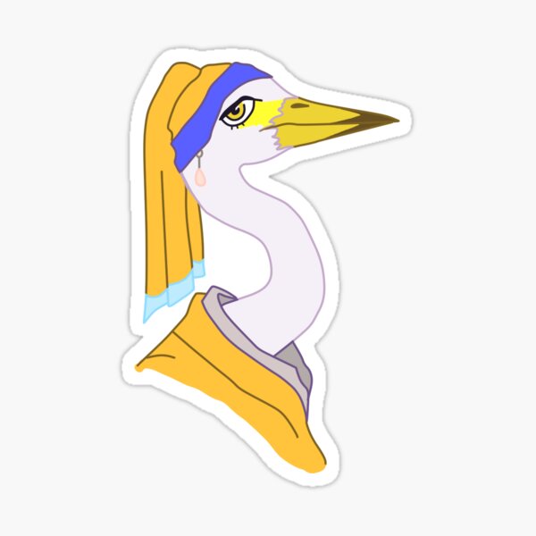 Item preview, Egret with a Pearl Earring designed and sold by theovalportrait.