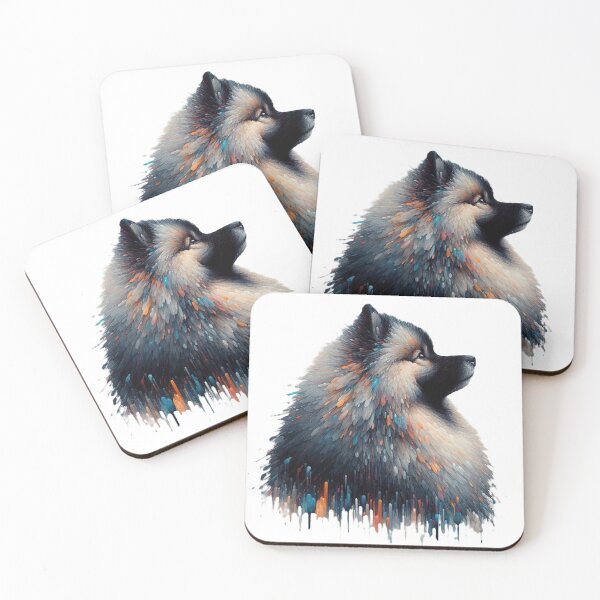 Item preview, Keeshond's Chromatic Contemplation - Expressive Dog Portrait designed and sold by Woof-n-Wear.