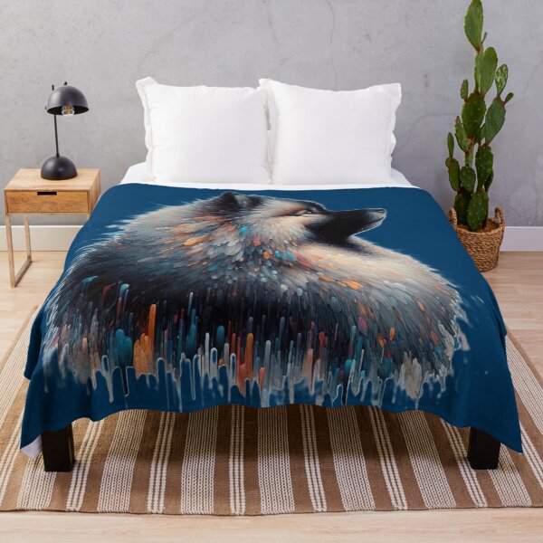 Item preview, Keeshond's Chromatic Contemplation - Expressive Dog Portrait designed and sold by Woof-n-Wear.