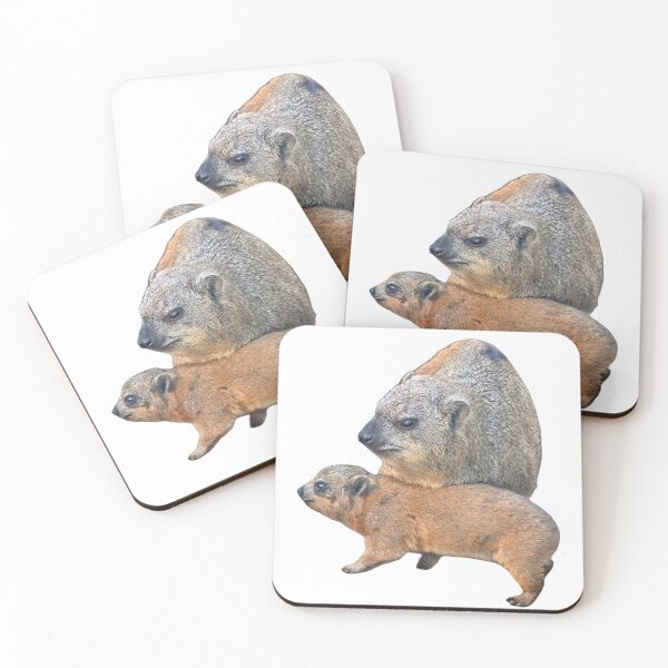 Item preview, Cute mom and baby rock hyrax walking designed and sold by SillyLittleSnek.