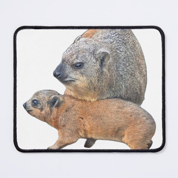 Item preview, Cute mom and baby rock hyrax walking designed and sold by SillyLittleSnek.