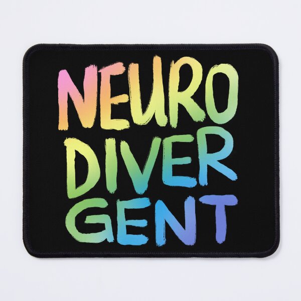 Item preview, Neurodivergent (Pastel Rainbow Text) designed and sold by JillPillDesign.