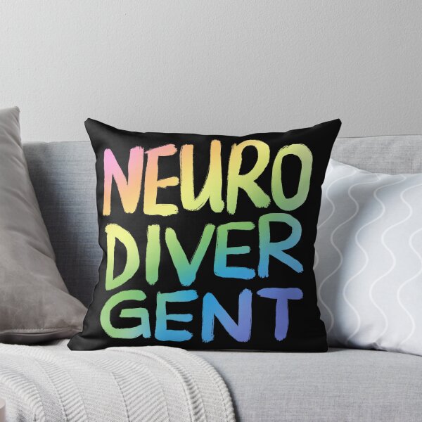 Item preview, Neurodivergent (Pastel Rainbow Text) designed and sold by JillPillDesign.