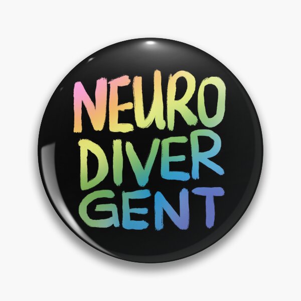 Item preview, Neurodivergent (Pastel Rainbow Text) designed and sold by JillPillDesign.