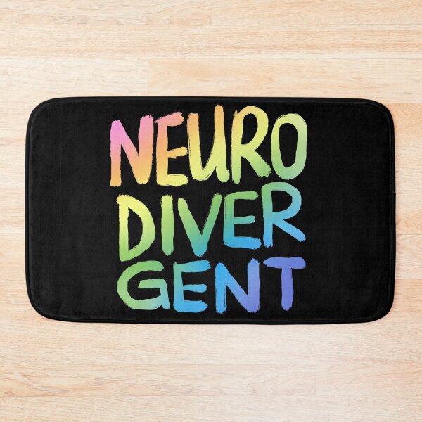 Item preview, Neurodivergent (Pastel Rainbow Text) designed and sold by JillPillDesign.