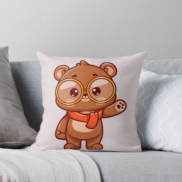 Item preview, Cute Bear Waving Hand in Winter Cartoon Vector Icon designed and sold by hjian8219.