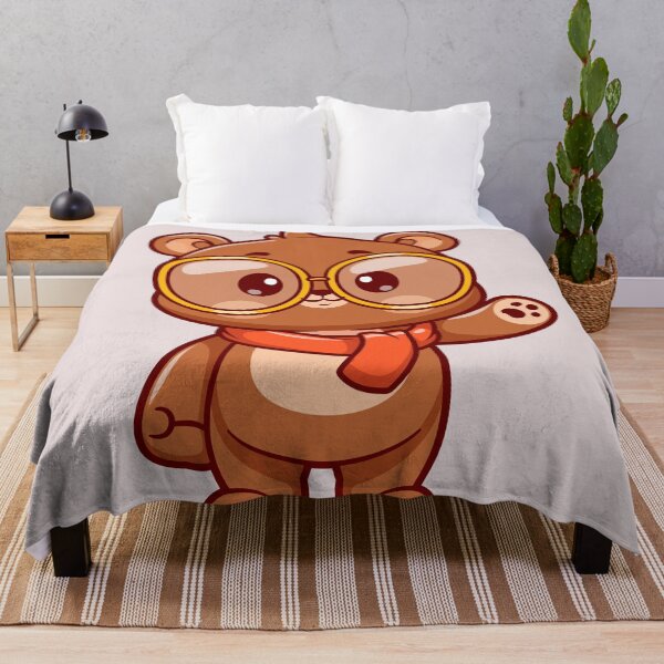 Item preview, Cute Bear Waving Hand in Winter Cartoon Vector Icon designed and sold by hjian8219.