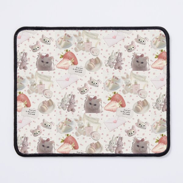 Item preview, Coquette Pink Ribbon Bunny Collage designed and sold by flwrblvsh.