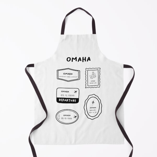 Item preview, Omaha - Travel Stamp Collection | Minimalist Design | Black and White designed and sold by RM-Journey.