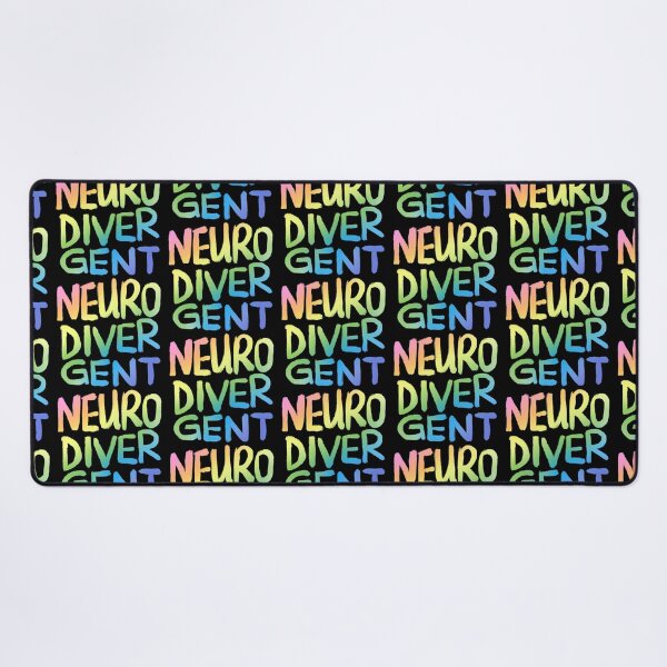 Item preview, Neurodivergent (Pastel Rainbow Text) designed and sold by JillPillDesign.