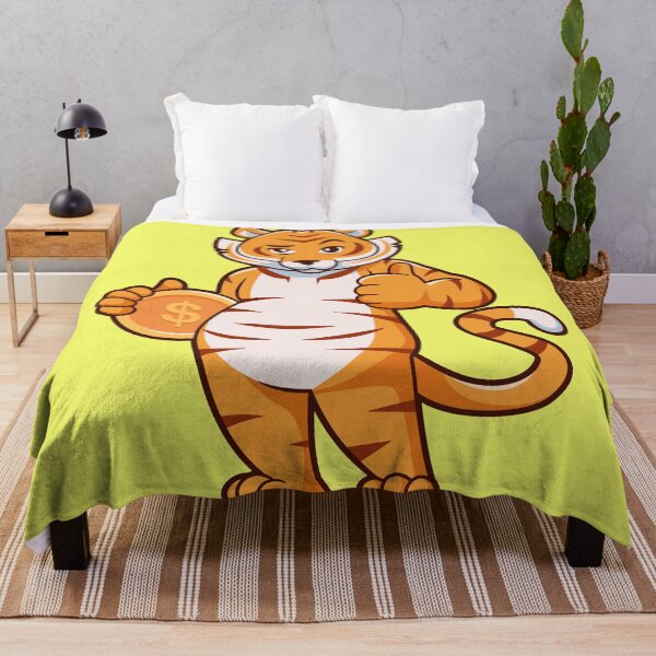 Item preview, Tiger Holding Gold Coin Thumbs Up Cartoon Vector Icon designed and sold by hjian8219.
