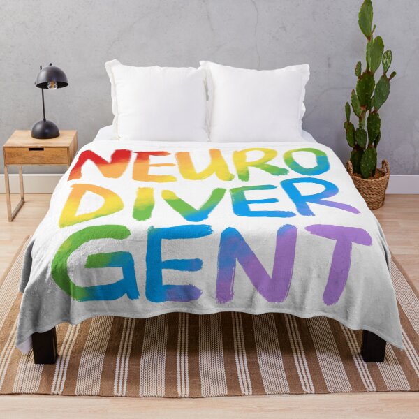 Item preview, Neurodivergent (Rainbow Text) designed and sold by JillPillDesign.