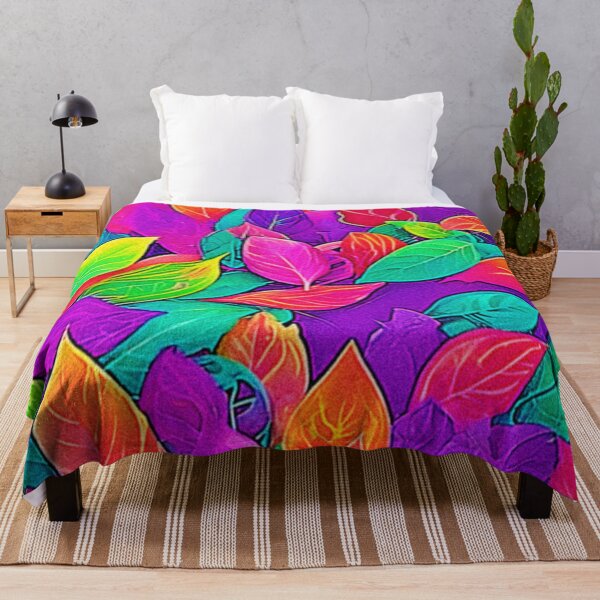 Item preview, Neon Leaves: Cartoon Flow designed and sold by Health And Fitness Posts e-Store.