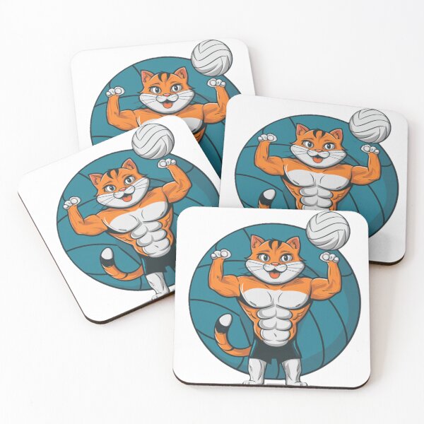 Item preview, volleyball cat designed and sold by LahdilART.