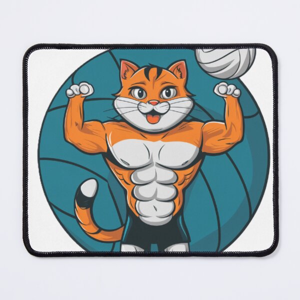 Item preview, volleyball cat designed and sold by LahdilART.