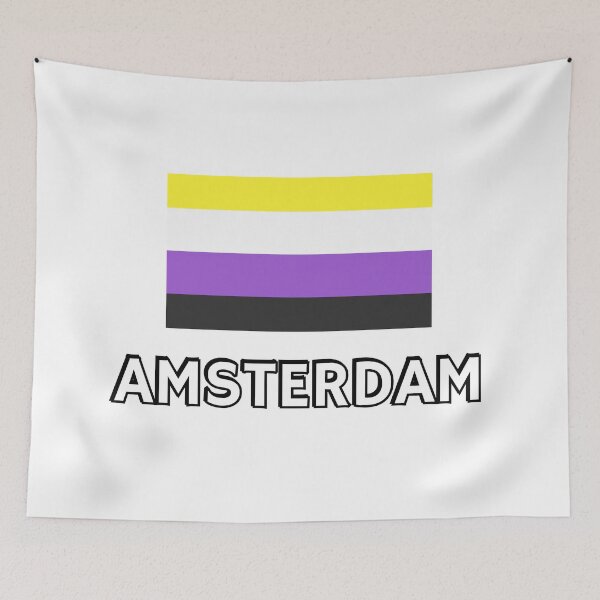 Item preview, Non Binary Pride Flag Amsterdam designed and sold by Inspirationmotivation.