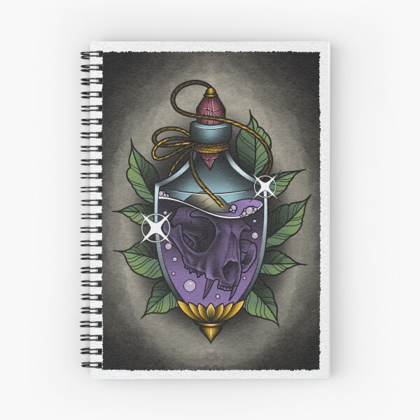 Item preview, Cat Skull Witch Potion designed and sold by Coven-Creative.