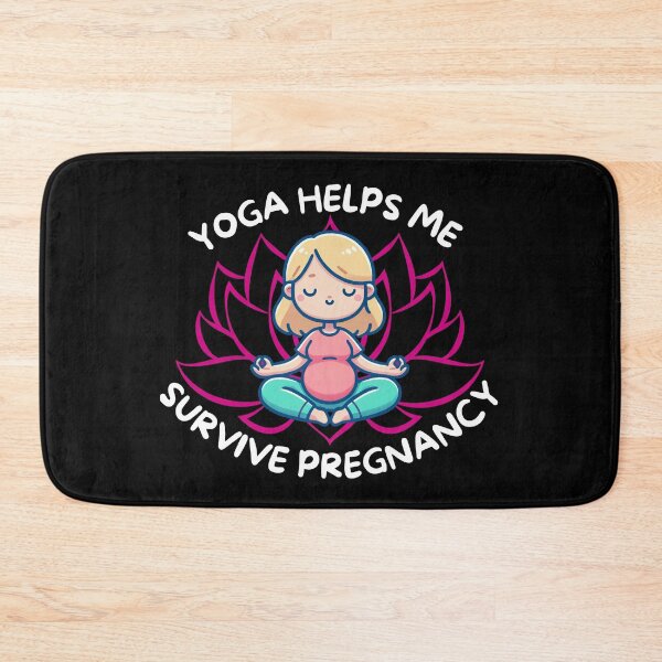 Item preview, Yoga Helps Me Survive Pregnancy designed and sold by DivineMovement.