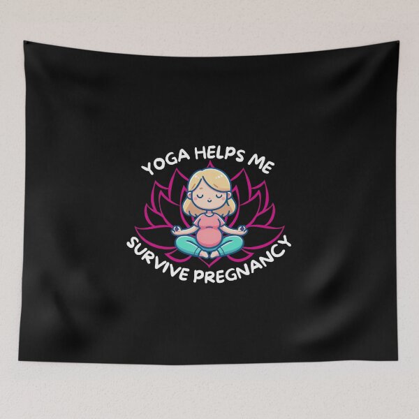 Item preview, Yoga Helps Me Survive Pregnancy designed and sold by DivineMovement.