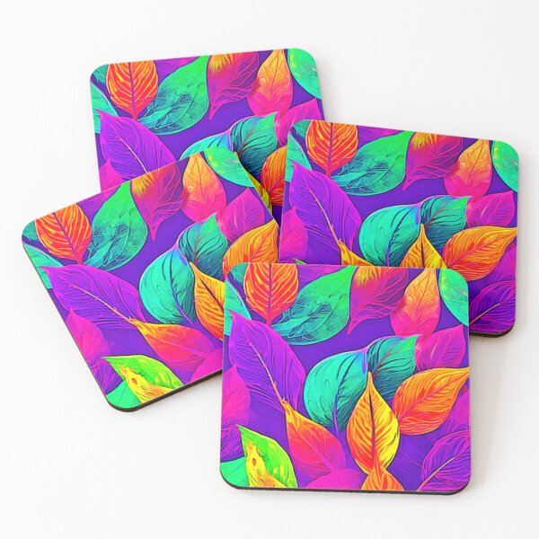Item preview, Vibrant Foliage: Cartoon Neon  designed and sold by Health And Fitness Posts e-Store.