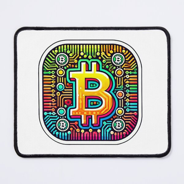Item preview, Vibrant Circuit Bitcoin Art - Tech and Cryptocurrency Design designed and sold by ֍ NishlaArts ֍.