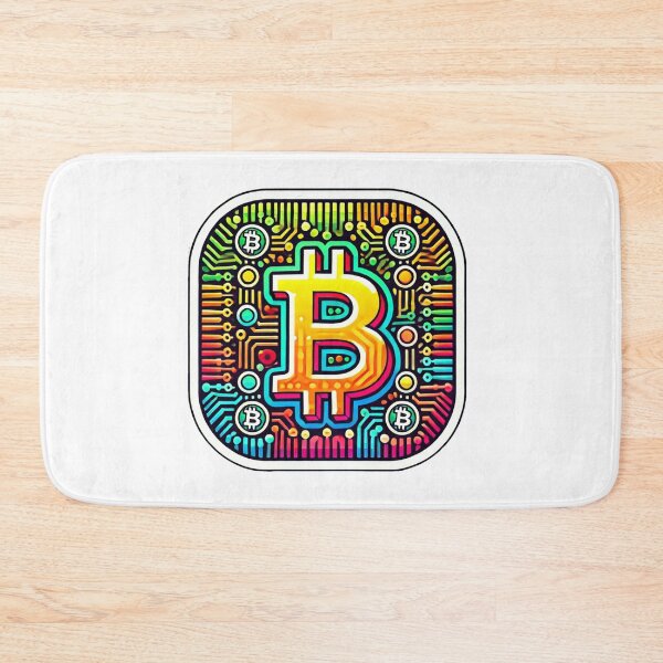Item preview, Vibrant Circuit Bitcoin Art - Tech and Cryptocurrency Design designed and sold by ֍ NishlaArts ֍.