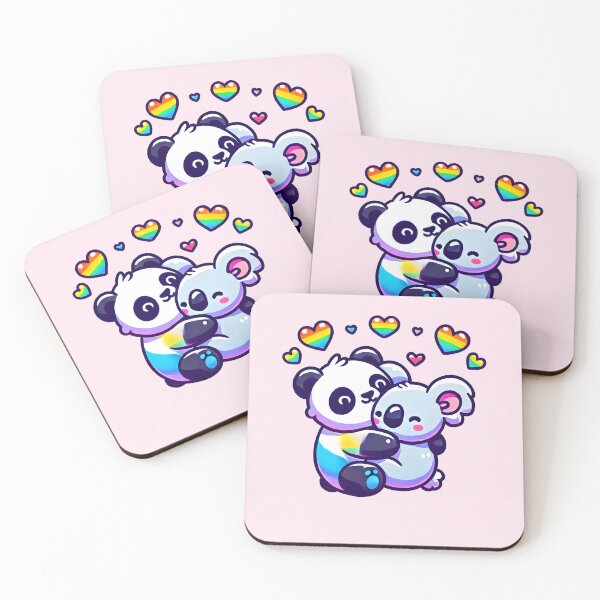 Item preview, Rainbow Hugging Panda and Koala designed and sold by Prideful-Prints.