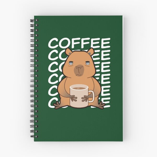 Item preview, Cute Kawaii Capybara Drinking Coffee designed and sold by Shiraufa.