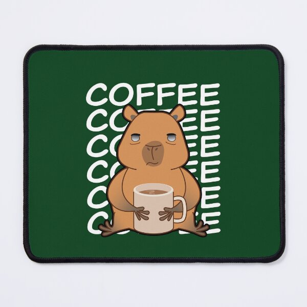 Item preview, Cute Kawaii Capybara Drinking Coffee designed and sold by Shiraufa.