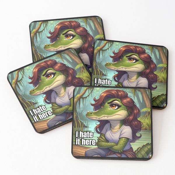 Item preview, Mrs Caiman “I Hate it Here” designed and sold by CroakysCorner.