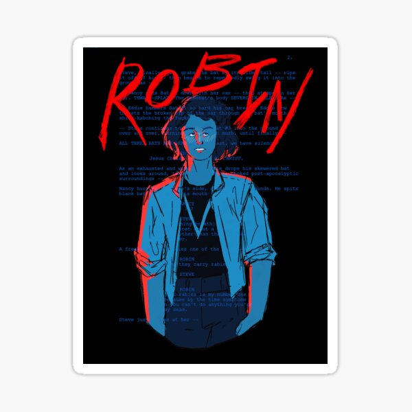 Artikel-Vorschau von Robin – Stranger Things-Drehbuchcollage, designt und verkauft von CherryCatDraws.