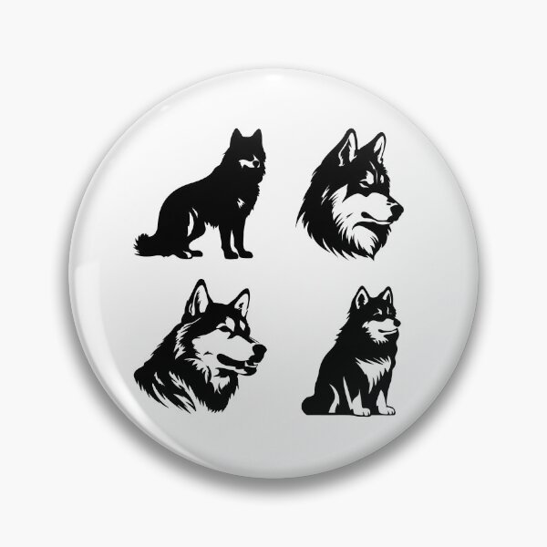 Item preview, Alaskan Malamute Black Silhouettes designed and sold by TheAnimalZ00.